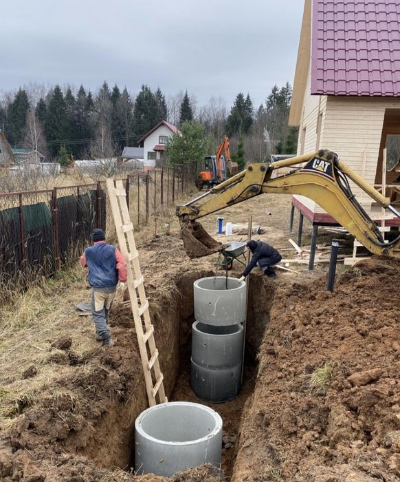 Септик під ключ з бетонних кілець без передплат 4.5/12/16 куб.