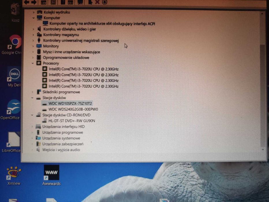 Dell Inspiron 3581 i3 8GB 240+1TB, Win10 srebrny