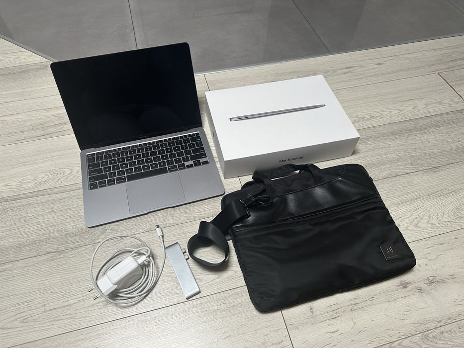 Macbook M1 air 16gb/256gb 13 cali A2337 zestaw