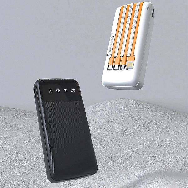 Dudao K6Pro uniwersalny powerbank 10000mAh z kablem USB, USB Typ C, Li