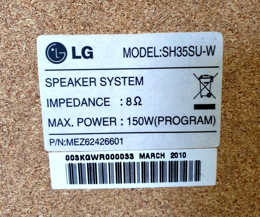Sistema de Som LG SH35SU-W    150W