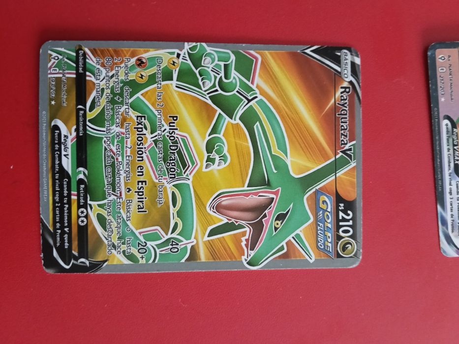 6 cartas diferentes rayquaza