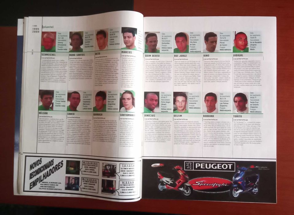 Revista jornal o jogo apresentação liga portuguesa futebol 1999/2000