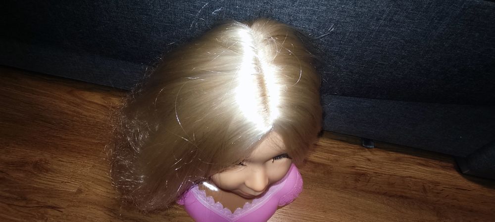 Lalka Barbie różowa głowa do czesania do stylizacji fryzur 25 cm