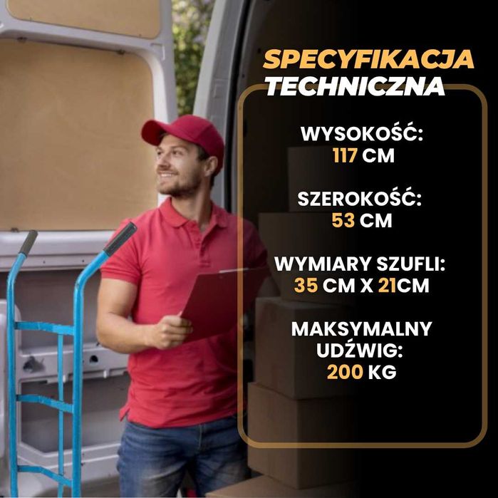 wózek transportowy wózek magazynowy młynarka 200 kg dwukołowy - Nowy!