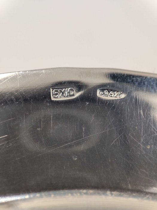 Срібна кавова пара на ажурній ножці, об'єм 100 мл ; ХЮЗ, Україна