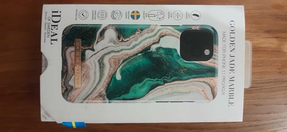 Etui do iPhone 11 Pro/XS/X - Golden Jade Marble iDeal Of Sweden