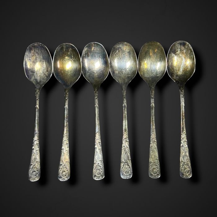 Komplet 6 platerowanych łyżeczek radzieckich ZSRR  b5/11109