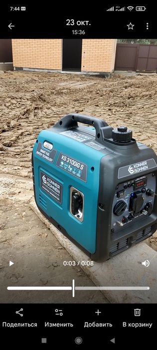 Генератор газово-бензиновий інверторний Konner&Sohnen KS 310
