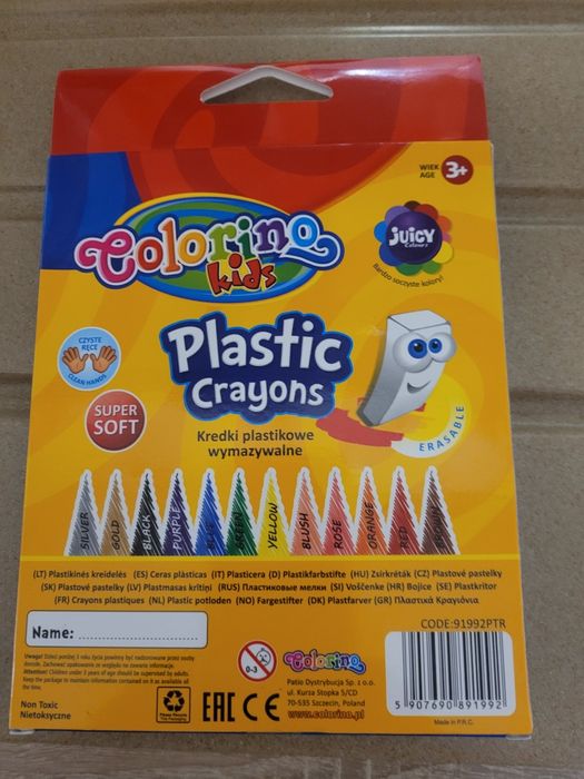 Sprzedam nowe kredki Colorino kids plastikowe wymazywalne