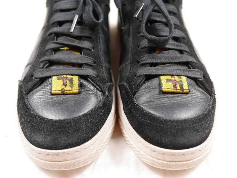Bury Off-White Sneakersy Skóra Czarne Industrial Belt Stripe Unikat 42