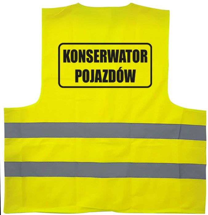 kamizelka odblaskowa, kamizelka z nadrukiem konserwator pojazdów