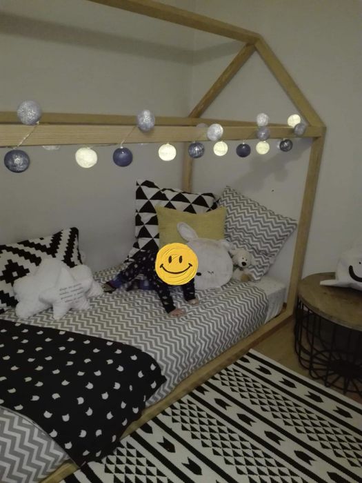 Cama Montessori em Pinho Maciço – Colchão Incluído