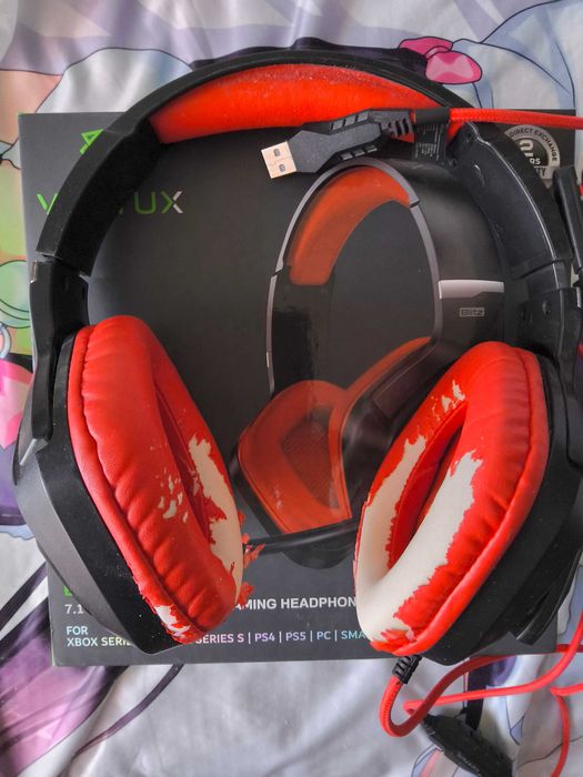 Навушники Vertux Blitz 7.1 USB Red