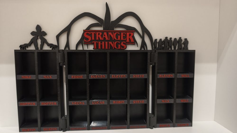 Шкатулка, поличками для фігурок Kinder Joy Stranger Things  Дивні Дива