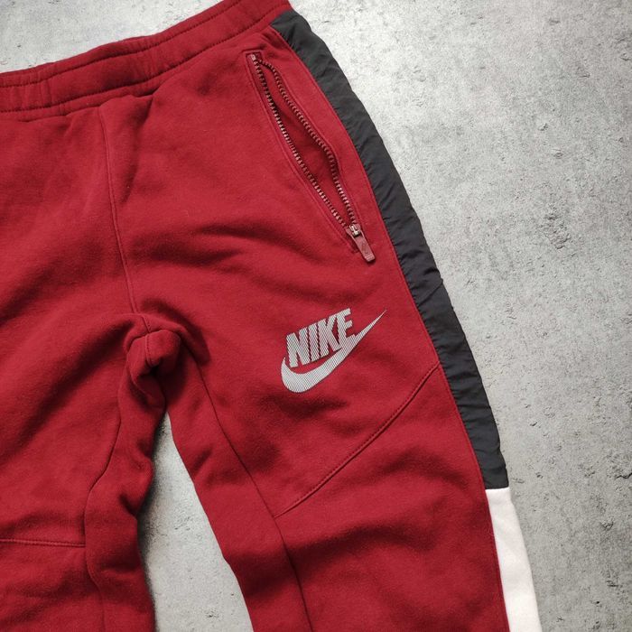 MĘSKIE Dresy Sportowe Bawełna Lampas Logo Suwak Nike Joggery Spodnie