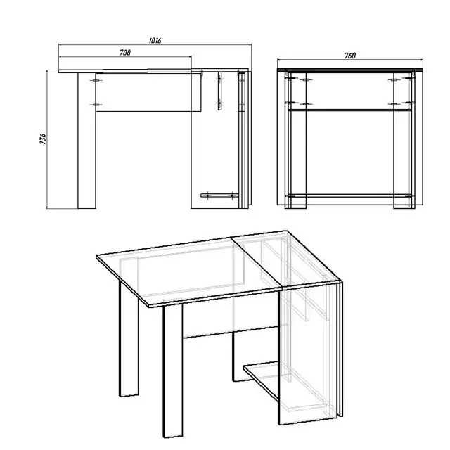 Стіл книжка, 7 кольорів. БЕЗКОШТОВНА доставка по Україні в ROZETKA