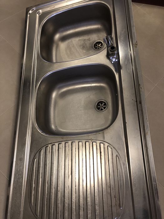 Мойка кухонная 120*60 нержавейка