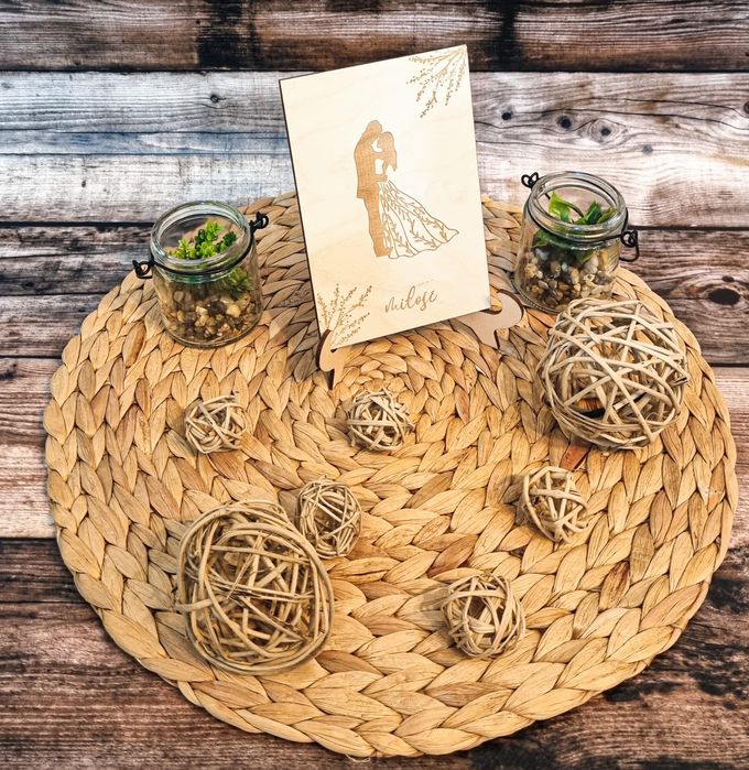 Życzenia na ślub drewniane personalizowane