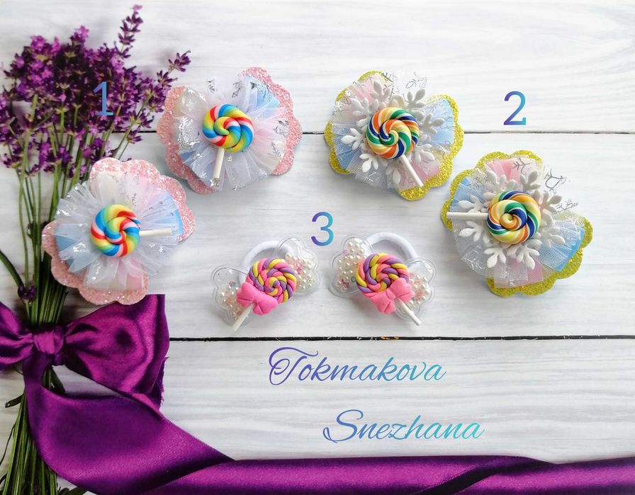 Обруч "Конфетка", Обруч "Цукерка", бантики "Конфетка"