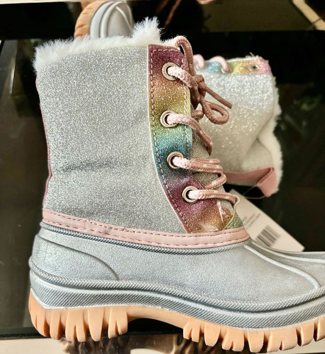 Juicy Couture Śniegowce brokatowe tęczowe NOWE rozmiar 29