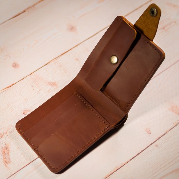 Шкіряний гаманець / Гаманець з натуральної шкіри. Ручна робота