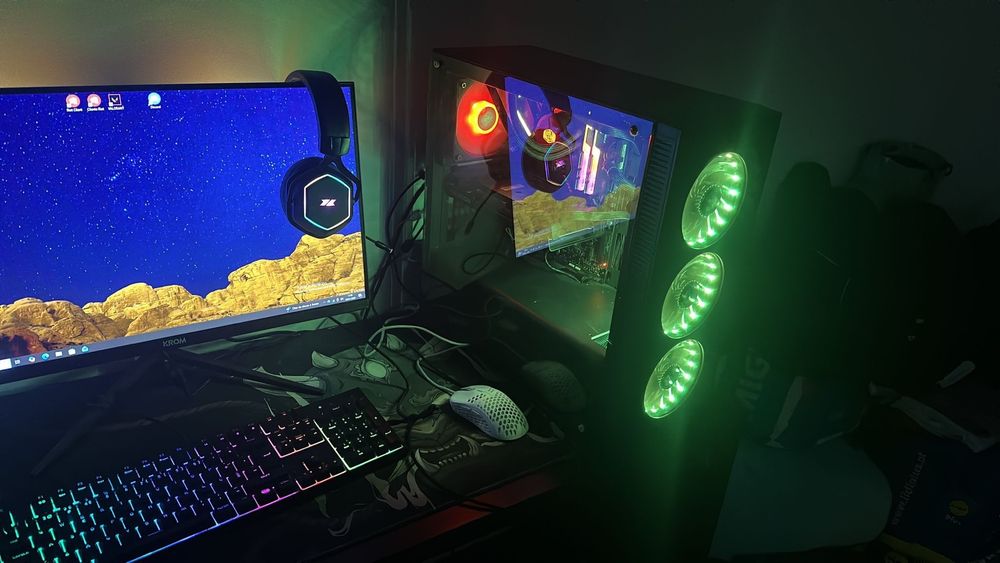 Setup Completo Rx6600XT c/Monitor Gamer 200hz