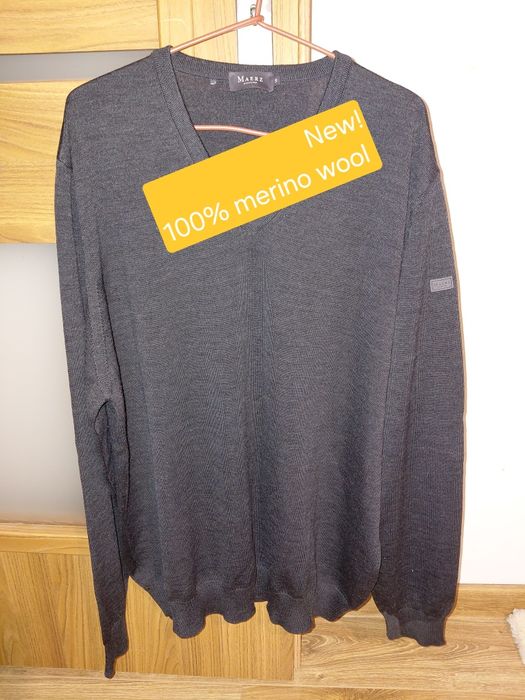 Nowy sweter z wełny merynosowej Maerz