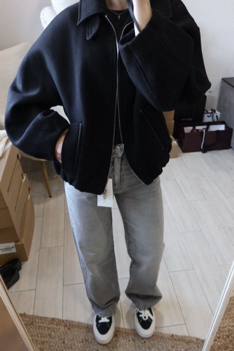 Бомбер вовняний Zara, XS, M