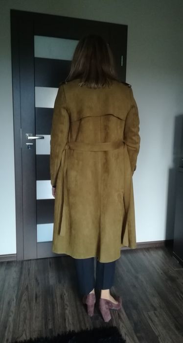Płaszcz Zara khaki brąz M
