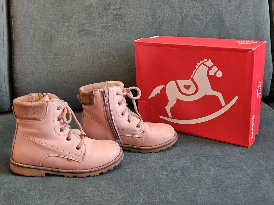 Buty trzewiki Emel 29 30 ocieplane - skóra naturalna licowa + wełna