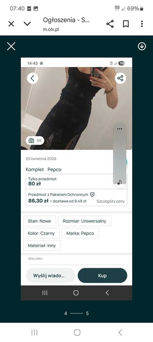 Komplet ciuchów damskich