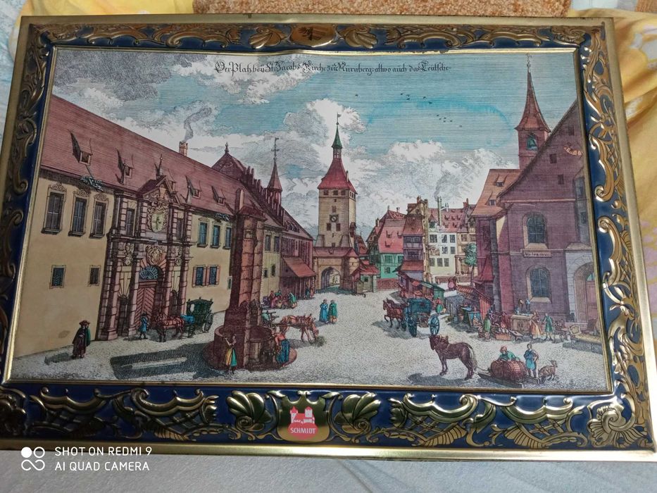 Metalowa Skrzynia ozdobna,Szkatuła ,skrzynka ,skrytka  E.Otto.Schmidt