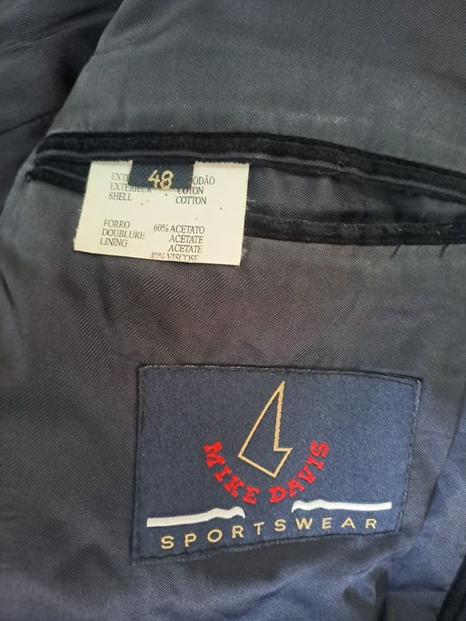 Blazer azul Marinho bombazine Mike Davis T.48