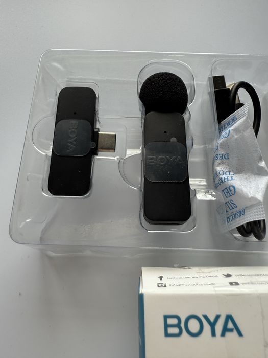 Mini Mikrofon Bezprzewodowy BOYA BY-V10 Zasięg 50m USB-C Android iOS