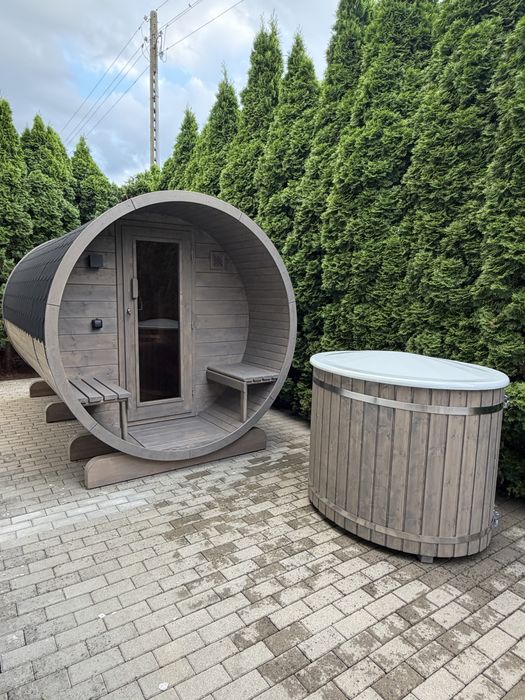 Sauna Typu Beczka 300 cm z Piecem Elektrycznym 9 KW  Wi-FI