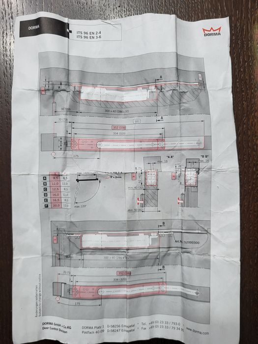 Samozamykacz drzwiowy DORMA ITS 96 EN-2-4