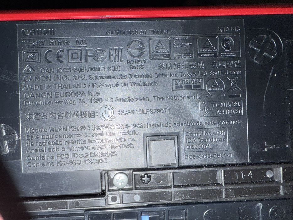 Canon PIXMA TS8052 Czerwona | Foto AirPrint WiFi