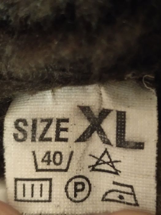 Kożuch damski Eco, przed kolana, z kapturem - kolor: oliwkowy, duże XL