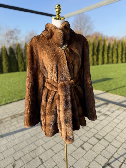 Futro naturalne z norek rozm. M L