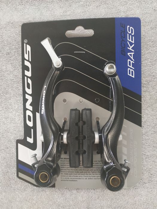 Тормоз для велосипеда V-brake ALHONGA, LONGUS, колодки тормозные