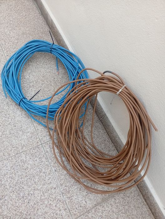 2 rolos cabo cobre 10mm rígido 30metros Novo!