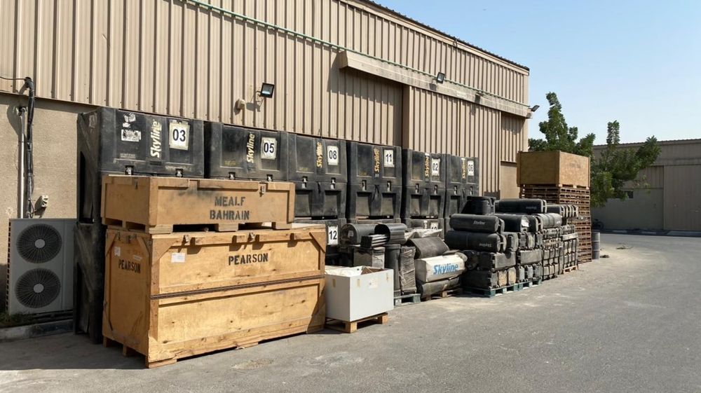 Lote stands modulares Skyline Exhibits — 44 volumes, 8.100 kg — 22.000€