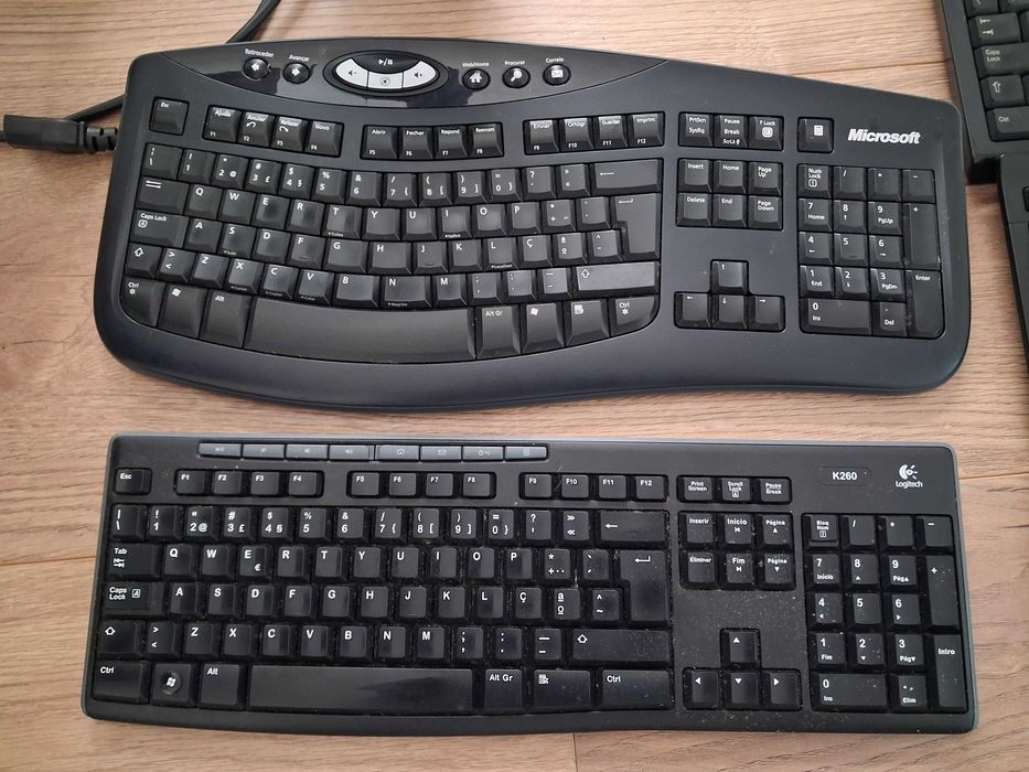 Teclados HP e  Microsoft - USB ou Bluetooth