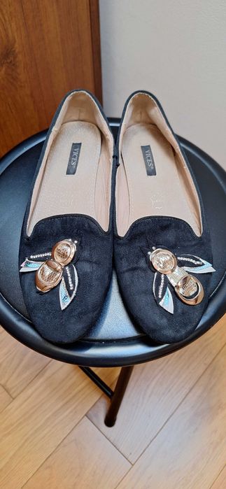 Baleriny 37 wkładka 24cm Vices z pszczółką buty damskie wiosna/lato