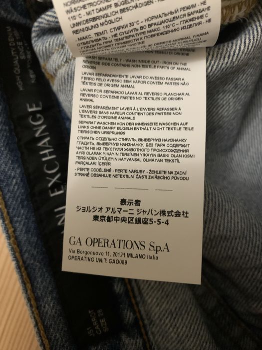 Armani Excenge Diesel Levi’s Tommy Hilfiger
