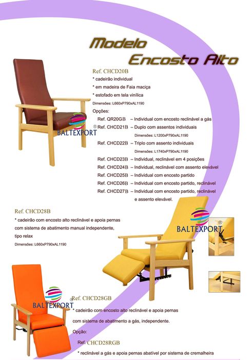 Mobiliario Geriatria Ambientes Geriátricos Cadeira em Faia Armários