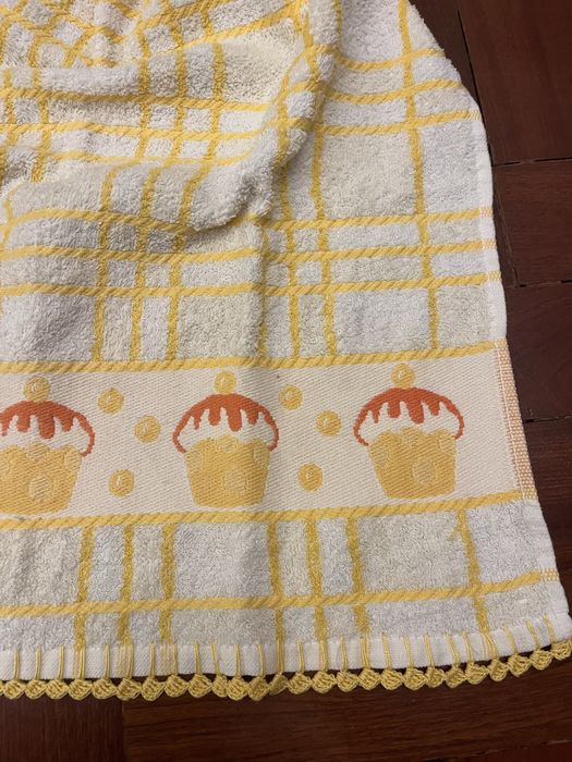 Pano de cozinha com crochet