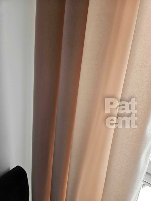 Zasłony okienne długie beżowe jasne boho nowoczesne welur welvet