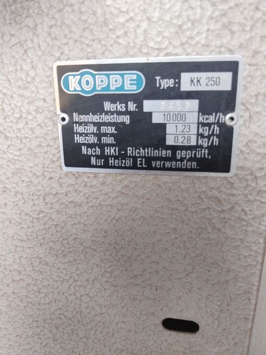 Piec  olejowy 11, 65 kw marki Koppe. Mocny.